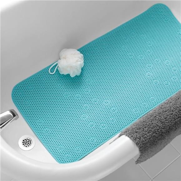 17" x 36" Cushioned Foam Bathtub Mat with Suction Cups, Blue - Picture 2 of 5